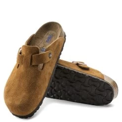 Birkenstock Boston Softbed Suede Leather In Mink (Narrow Width) -Best Shoes 1009542 1009543 4 1100x