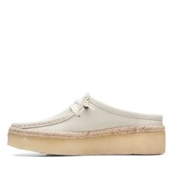 Clarks Women's WallabeeCup Lo In White Suede -Best Shoes 26164430 1329 4 1100x