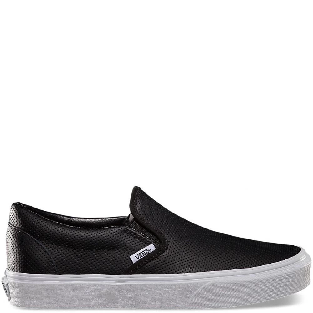 Vans Perf Leather Slip-On In Black
