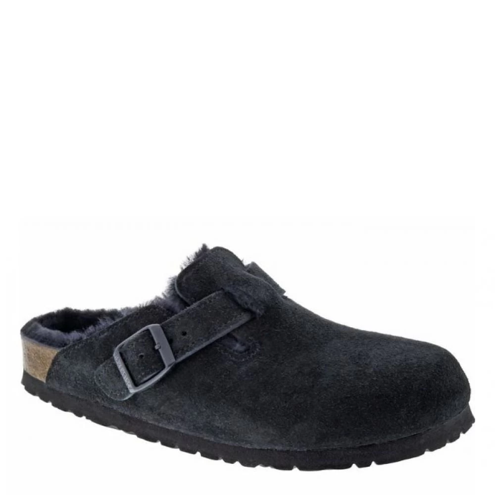Birkenstock Boston Shearling Suede Leather In Black (Narrow Width) 4 Birkenstock Boston Shearling Suede Leather In Black (Narrow Width) - Image 2