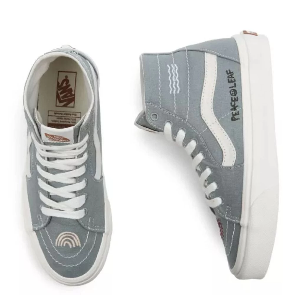 Vans Women's Eco Theory Sk8-Hi Tapered In Green Milieu/Marshmallow 5 Vans Women's Eco Theory Sk8-Hi Tapered In Green Milieu/Marshmallow - Image 3