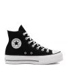 Converse Women's Chuck Taylor All Star Canvas Platform Hi In Black/White/White -Best Shoes 560845c a 107x1 2 1100x
