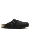 Birkenstock Boston Softbed Suede Leather In Black