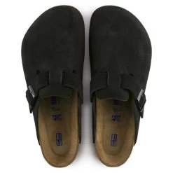 Birkenstock Boston Softbed Suede Leather In Black 8 Birkenstock Boston Softbed Suede Leather In Black -Best Shoes 660471 3 1100x