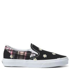 Vans Women's Classic Slip On In Floral Plaid Patchwork
