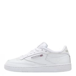 Reebok Women's Club C 85 In White/Sheer Grey -Best Shoes bs7685 ftw photo left side lateral white 1100x