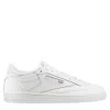 Reebok Women's Club C 85 In White/Sheer Grey -Best Shoes bs7685 ftw photo side lateral white 1100x
