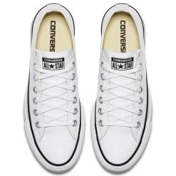 Converse Women's Chuck Taylor All Star Lift In White/Black -Best Shoes c o convers chuck taylor all star lift low top white 560251c 4 1100x