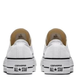 Converse Women's Chuck Taylor All Star Lift In White/Black -Best Shoes c o convers chuck taylor all star lift low top white 560251c 6 1100x