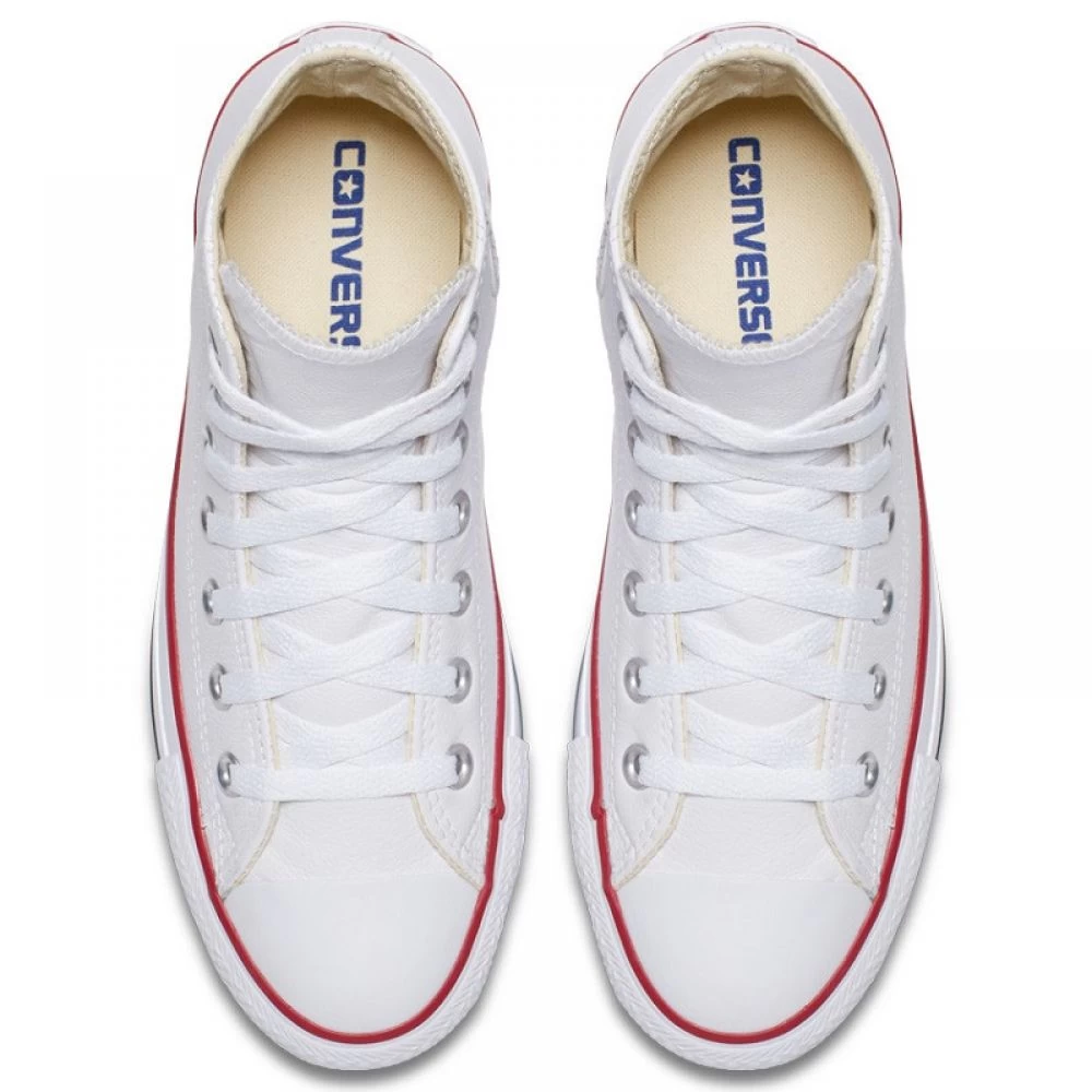 Converse Chuck Taylor All Star Leather High Top In Optic White 6 Converse Chuck Taylor All Star Leather High Top In Optic White - Image 4