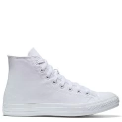 Converse Chuck Taylor All Star Mono Canvas High Top In White Monochrome
