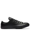 Converse Chuck Taylor All Star Mono Leather Low Top In Black Monochrome -Best Shoes c o converse chuck taylor all star monochrome leather low top black 135253 1 1100x
