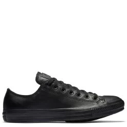 Converse Chuck Taylor All Star Mono Leather Low Top In Black Monochrome