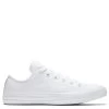 Converse Chuck Taylor All Star Mono Leather Low Top In White Monochrome