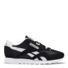 Reebok Women's Classic Nylon In Black/White -Best Shoes fv4506 1 footwear photography side lateral center view white 1100x