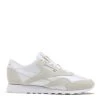 Reebok Women's Classic Nylon In White/Light Grey 1 Reebok Women's Classic Nylon In White/Light Grey -Best Shoes fv4507 1 footwear photography side lateral center view white 1100x