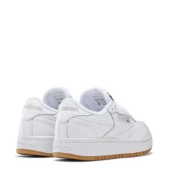 Reebok Women's Club C Double In White/Rubber Gum-07 -Best Shoes fv5658 6 footwear photography back lateral top view white 1100x