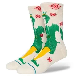 Stance X Elf Buddy The Elf Crew In Off White