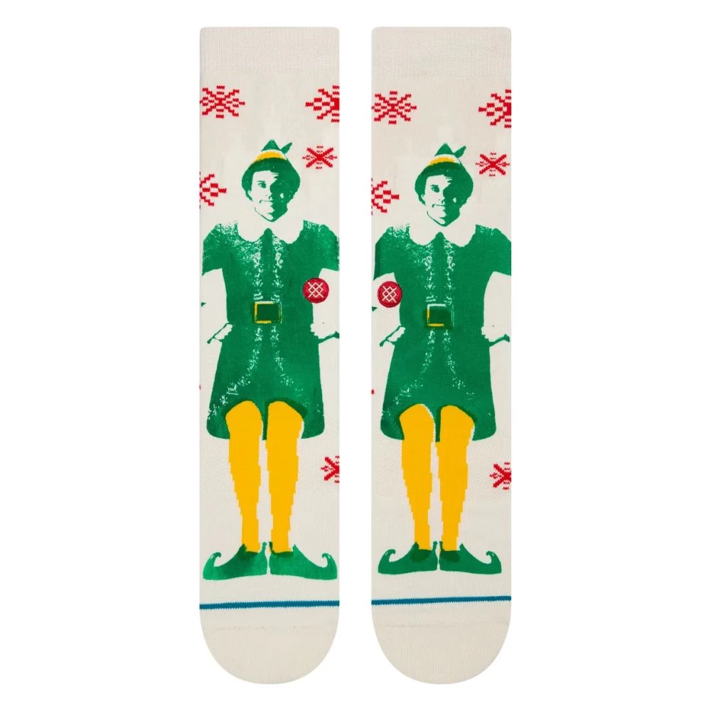 Stance X Elf Buddy The Elf Crew In Off White 4 Stance X Elf Buddy The Elf Crew In Off White - Image 2