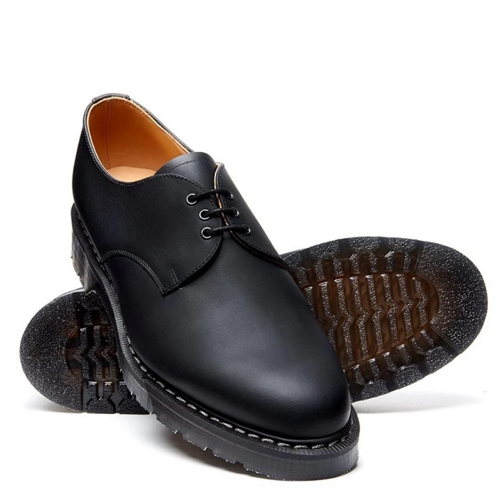 Solovair Gibson Shoe In Black Greasy 3 Solovair Gibson Shoe In Black Greasy - Image 2