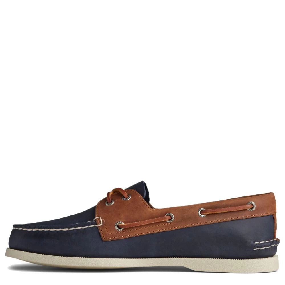 Sperry Men's Authentic Original 2-Eye Wild Horse Boat Shoe In Navy/Sonora 3 Sperry Men's Authentic Original 2-Eye Wild Horse Boat Shoe In Navy/Sonora - Image 2