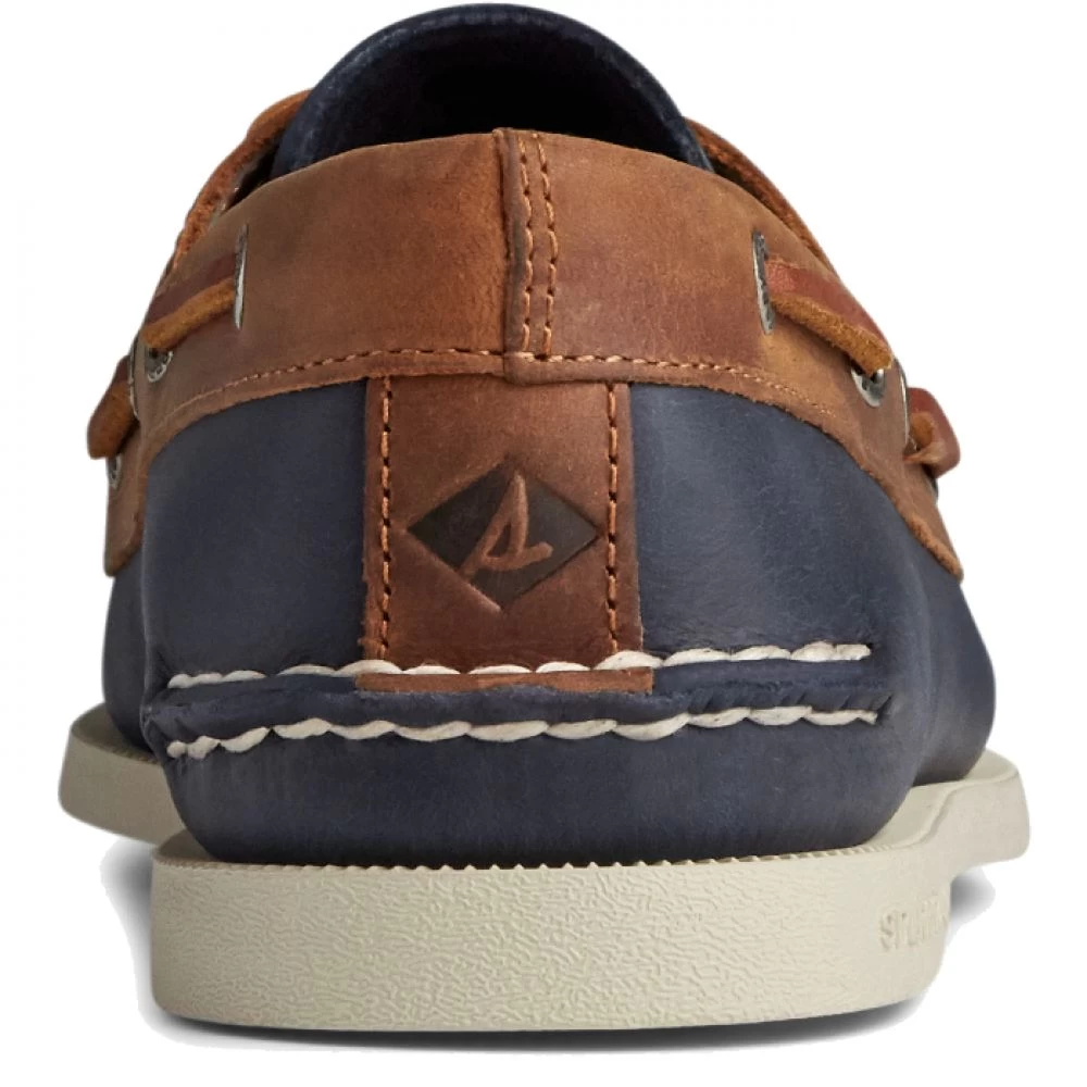 Sperry Men's Authentic Original 2-Eye Wild Horse Boat Shoe In Navy/Sonora 6 Sperry Men's Authentic Original 2-Eye Wild Horse Boat Shoe In Navy/Sonora - Image 5