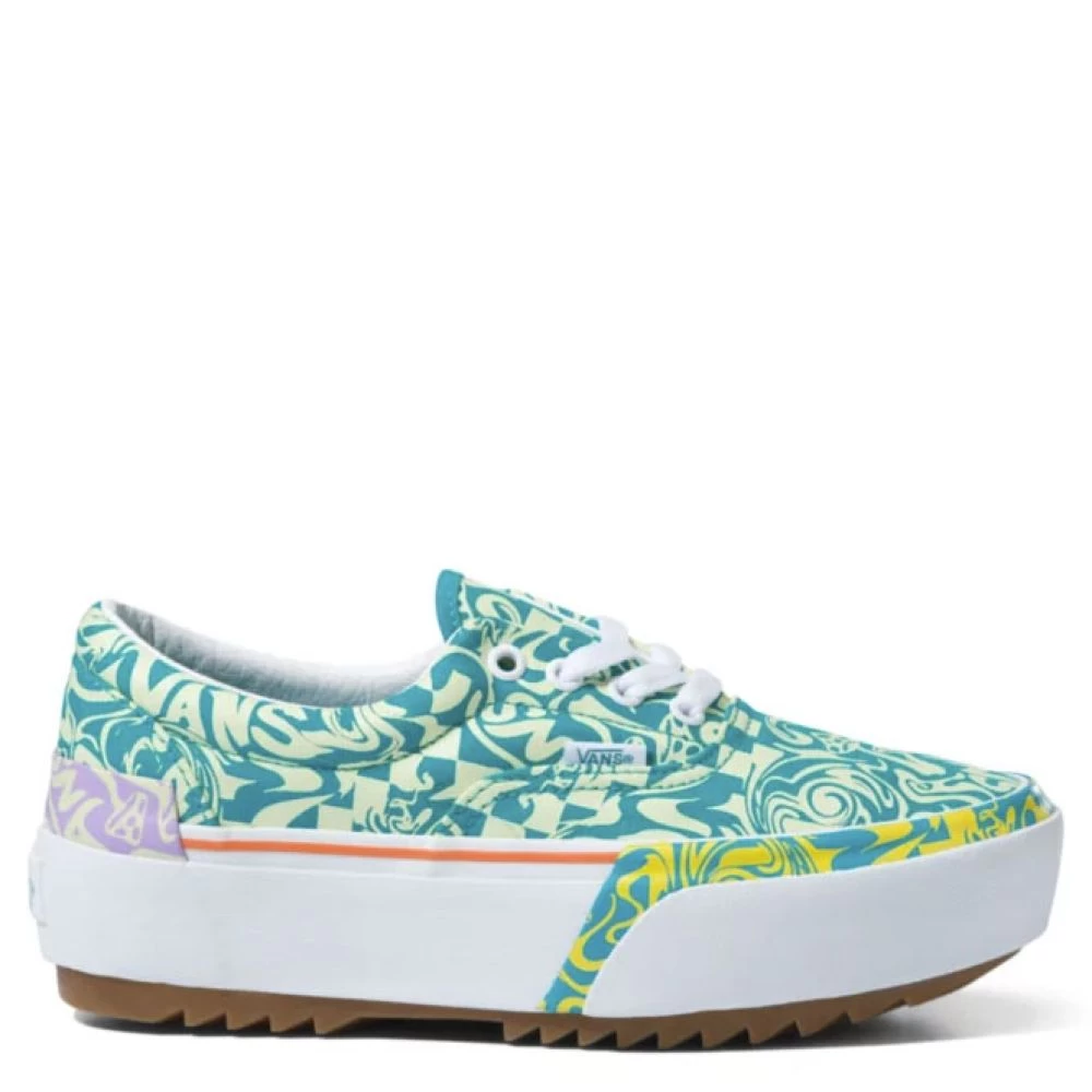 Vans Women's Era Stacked In Wavy Daze Tile Blue 3 Vans Women's Era Stacked In Wavy Daze Tile Blue